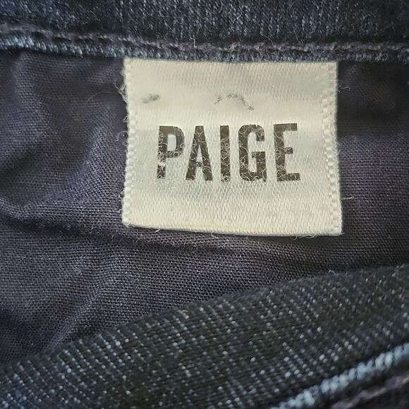 Paige Hoxton Straight Lana Navy Blue Wash Denim Jeans, Size 30 - Picture 7 of 11